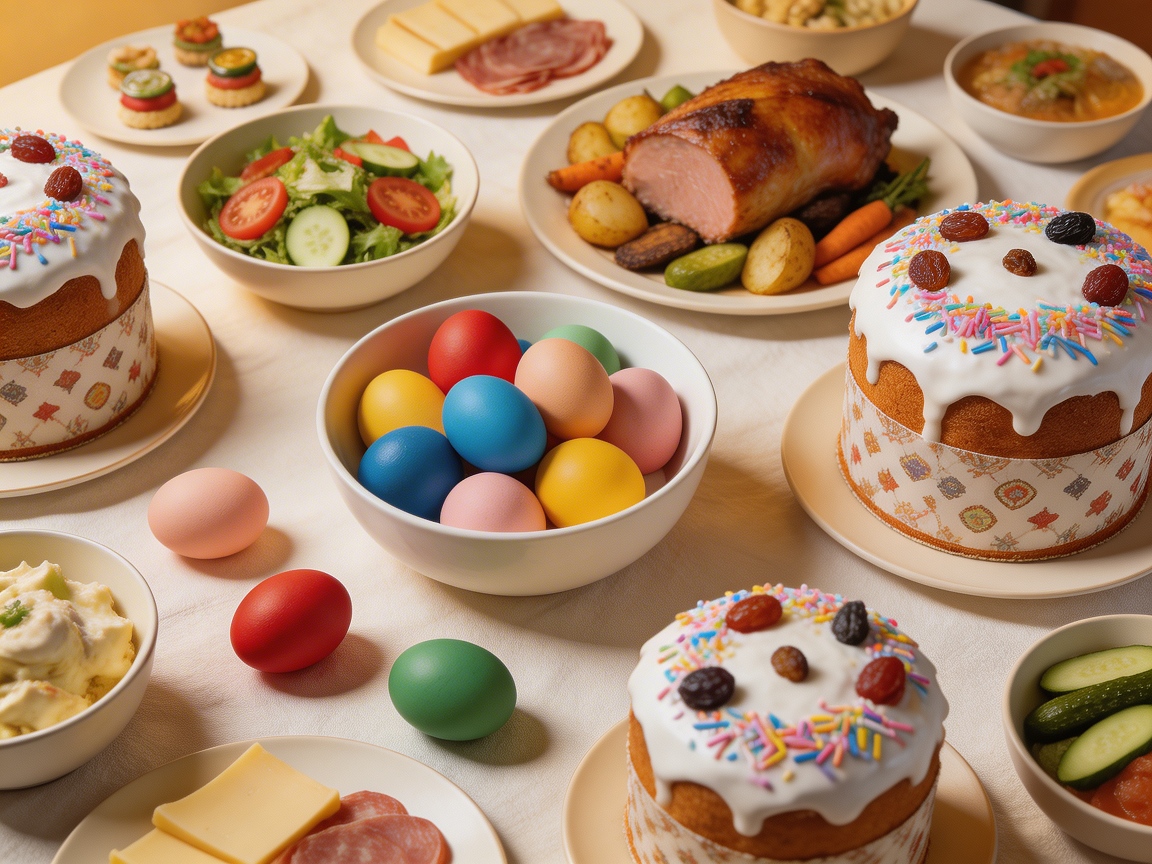 Пасхальный праздничный стол