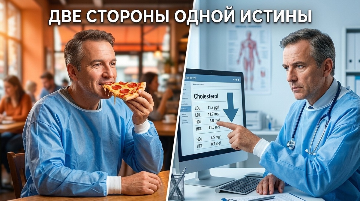 Кардиолог даёт рекомендации человеку с диагностированной ишемической болезнью, диабетом и холестерином 7 ммоль/л. Эти рекомендации — лекарство для конкретного больного органа (сосудов). 