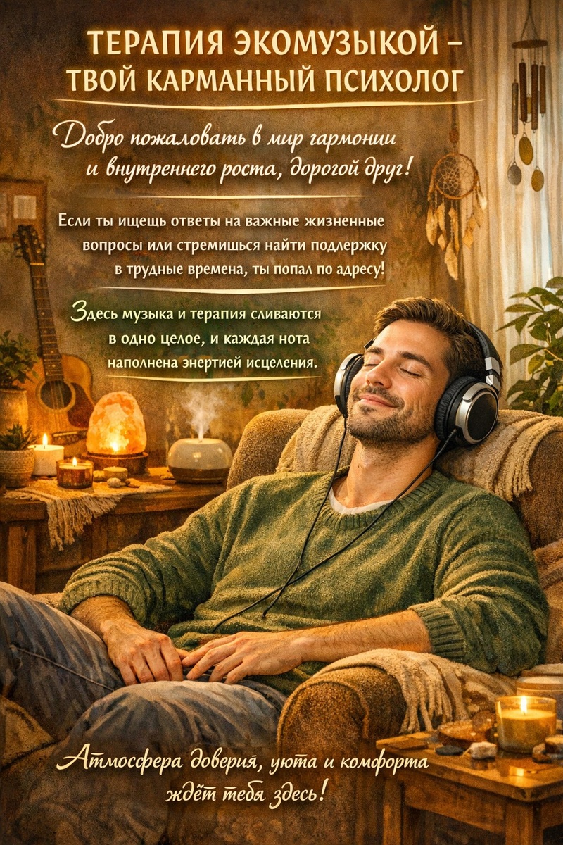 «ТЕРАПИЯ ЭКОМУЗЫКОЙ - ТВОЙ КАРМАННЫЙ ПСИХОЛОГ».