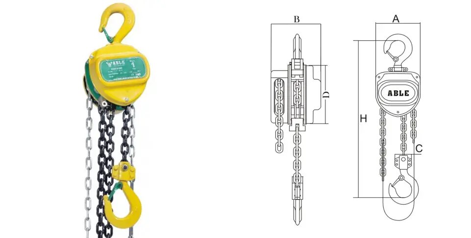 Таль ручная шестеренчатая цепная ABLE.