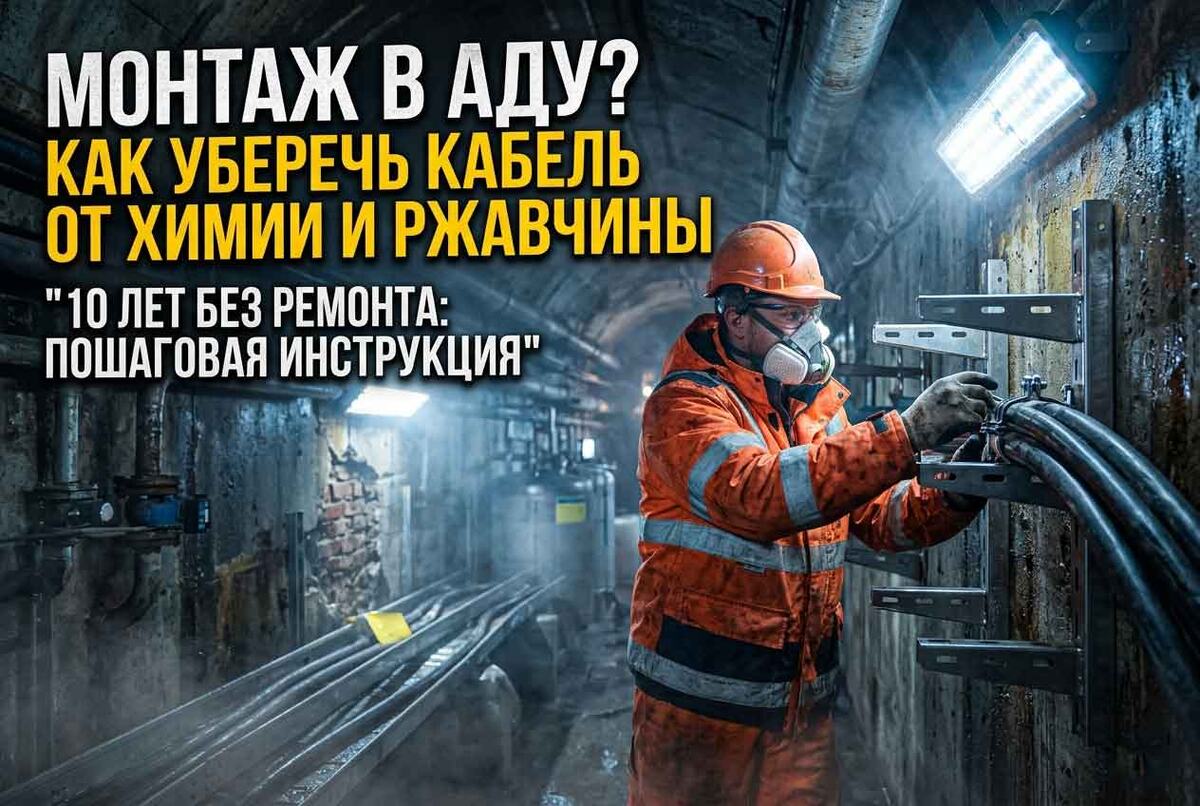 Монтаж кабельных линий в условиях агрессивных сред: химические производства и подземные тоннели