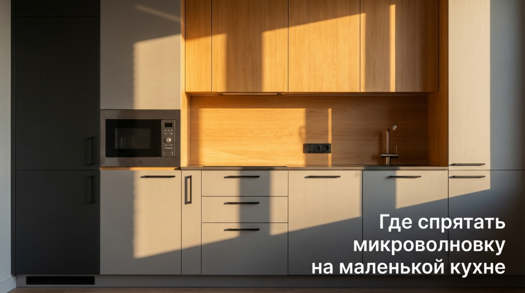    Выбор между встраиваемой и отдельно стоящей микроволновкой для экономии пространства. MDKUHNY