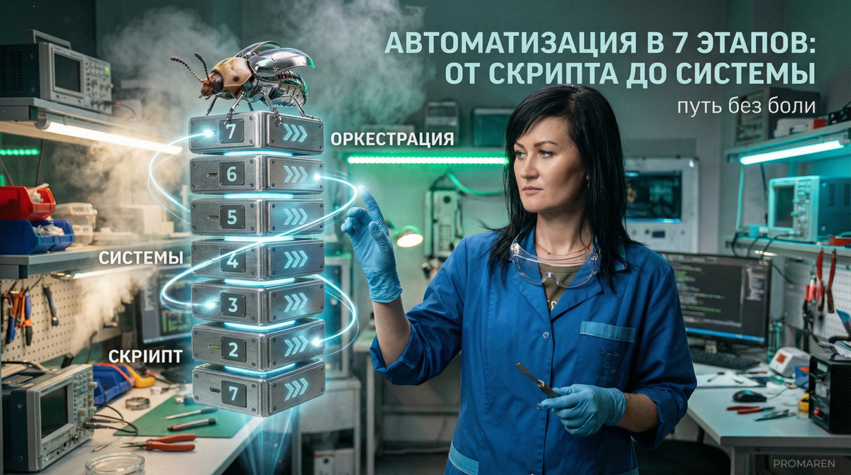    Показываю 7 этапов перехода от скриптов к рабочим системам | Марина Погодина, PROMAREN Марина Погодина