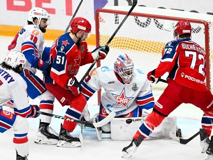     В трех матчах в Москве ворота СКА защищал Артемий Плешков. Фото: vk.com / Хоккейный клуб СКА