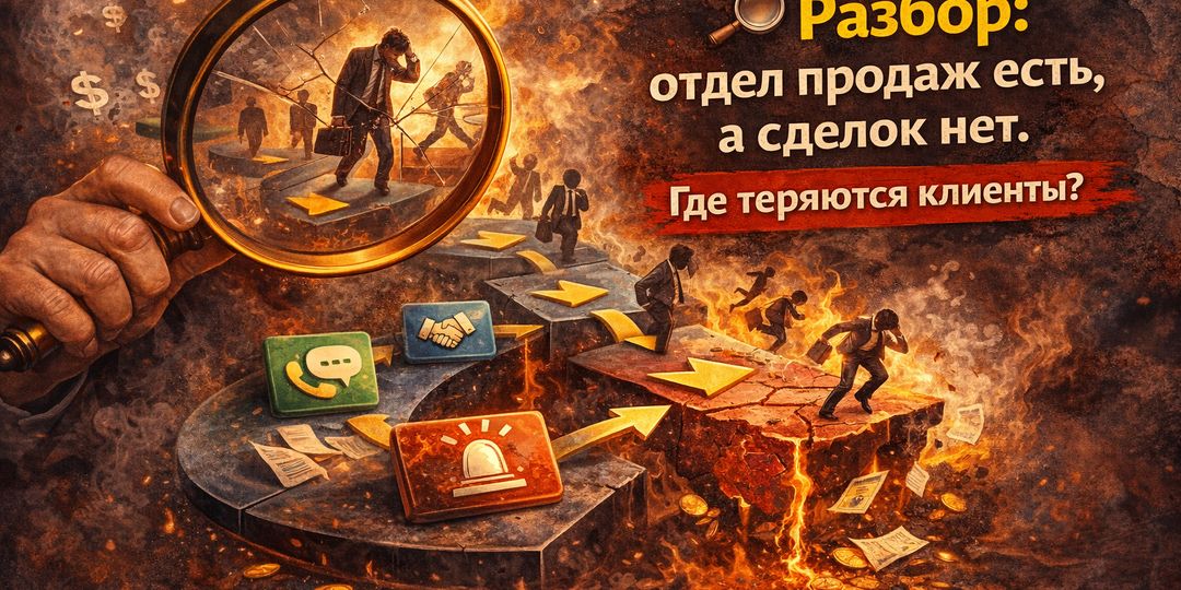 🔍 «Разбор: отдел продаж есть, а сделок нет. Где теряются клиенты»