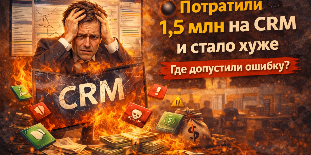 💣 «Потратили 1,5 млн на CRM и стало хуже. Где допустили ошибку»