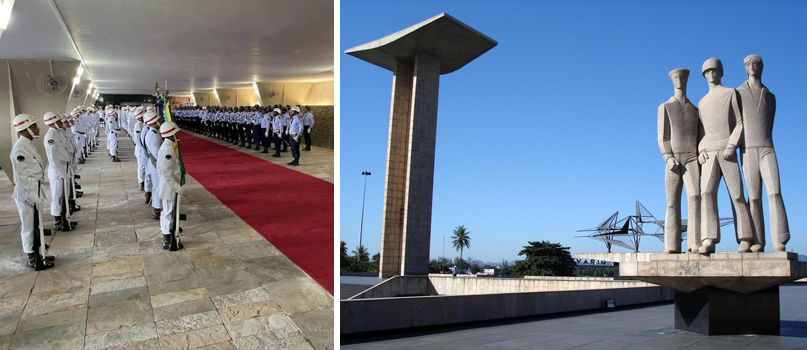 Памятник в Рио-де-Жанейро, Monumento aos Pracinhas, посвящен бразильским солдатам, погибшим во Второй мировой войне. Здесь хранятся останки погибших 468 солдат. В ходе торжественной церемонии происходит смена караула между различными видами вооруженных сил Бразилии
