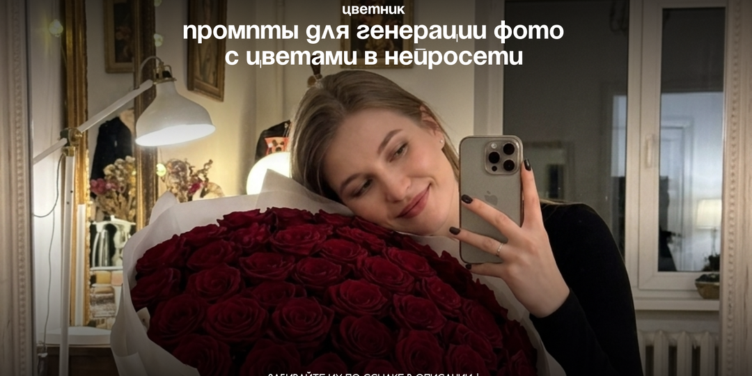 Как создать фото с букетом при помощи нейросетей: 5 готовых промтов