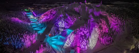The Polar Night Light Festival in Ruka, Finland. Courtesy of Antti Autio
