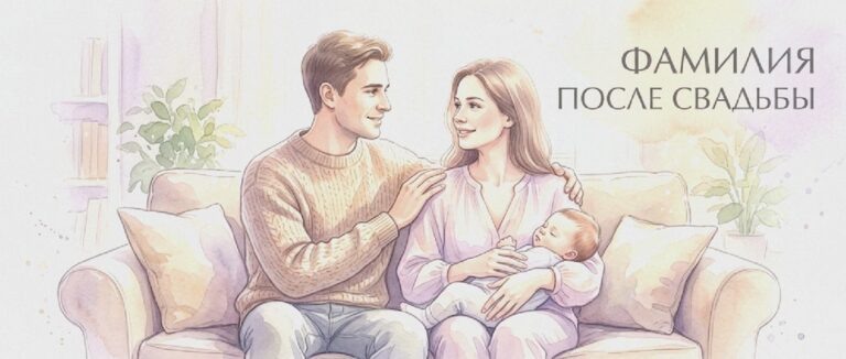    Иллюстрация к материалу: Девичья фамилия после свадьбы: почему женщины её оставляют и как это влияет на семью