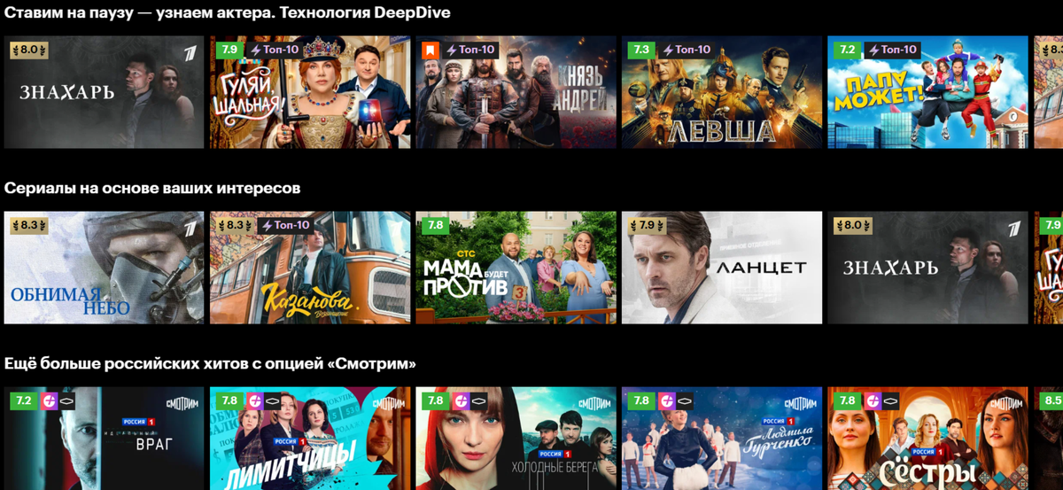 Кинопоиск. С технологие разпознавания лица актёра.
