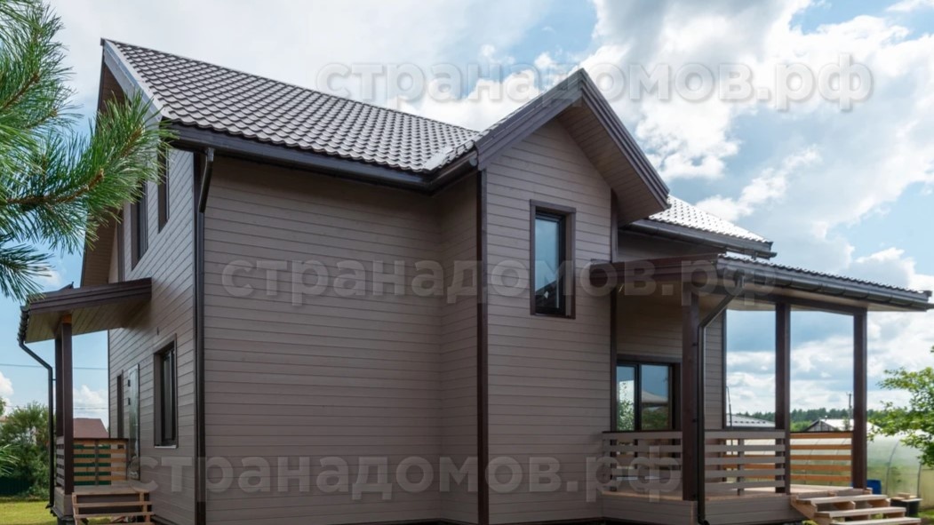 Каркасный полутораэтажный дом