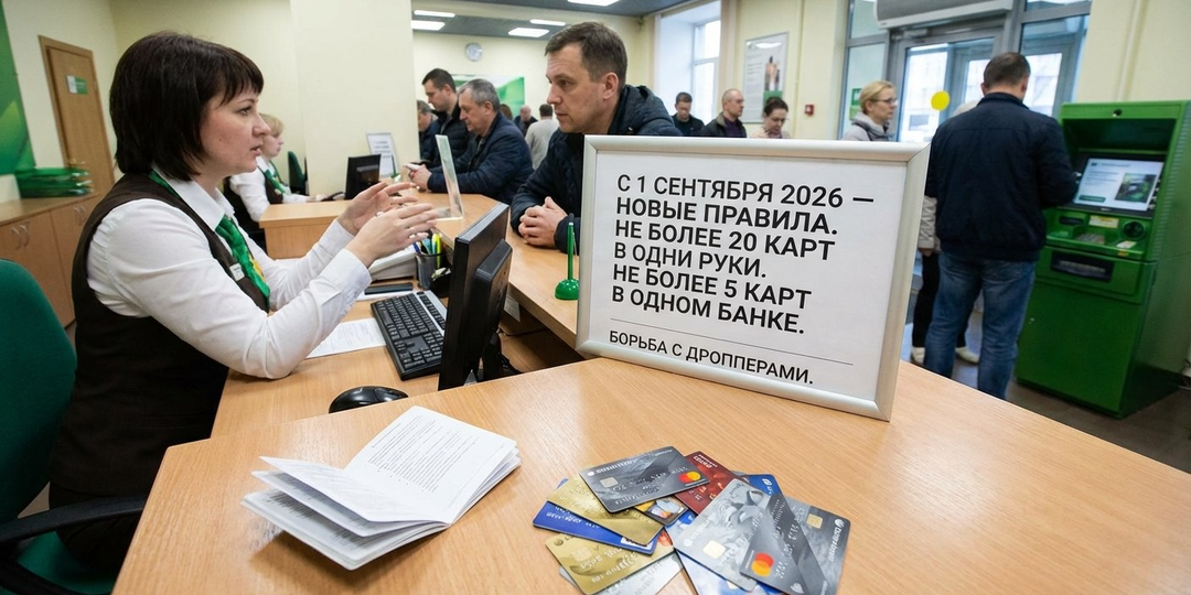 Не больше 20 карт в руки: как новые ограничения изменят финансовую жизнь россиян с осени 2026 года