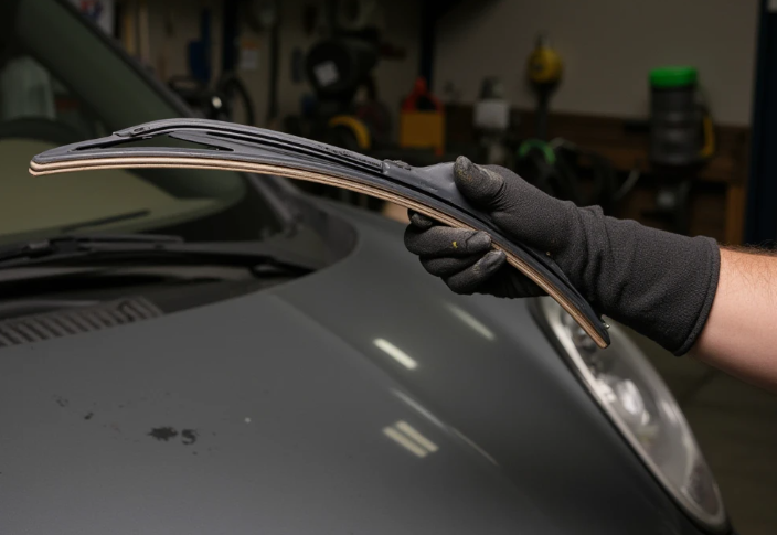  износ резинового лезвия стеклоочистителя микротрещин