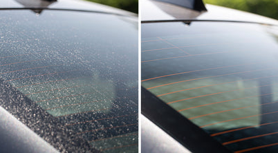 сравнение очистки стекла от дорожной пленки полиролью