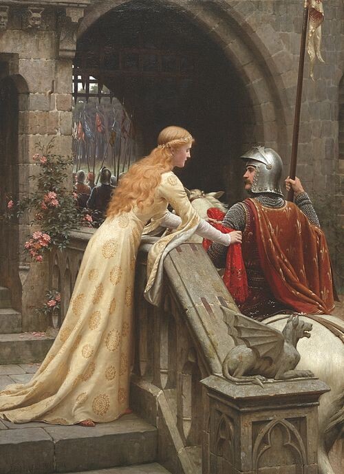 Картина  английского художника Эдмунда Лейтона «Бог в помощь», 1900 год.