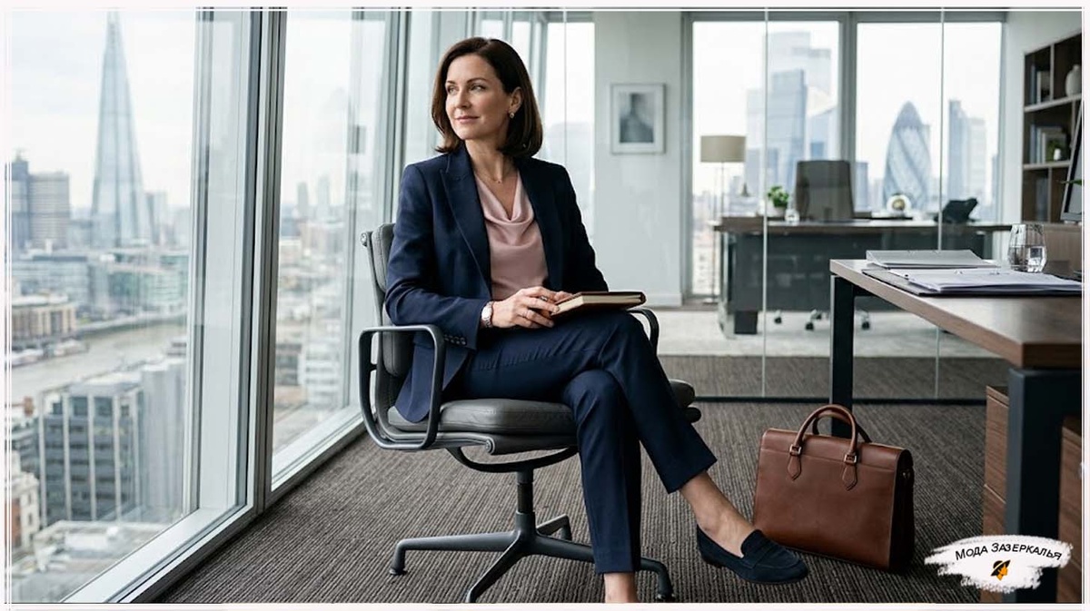 В классическом костюме-двойке