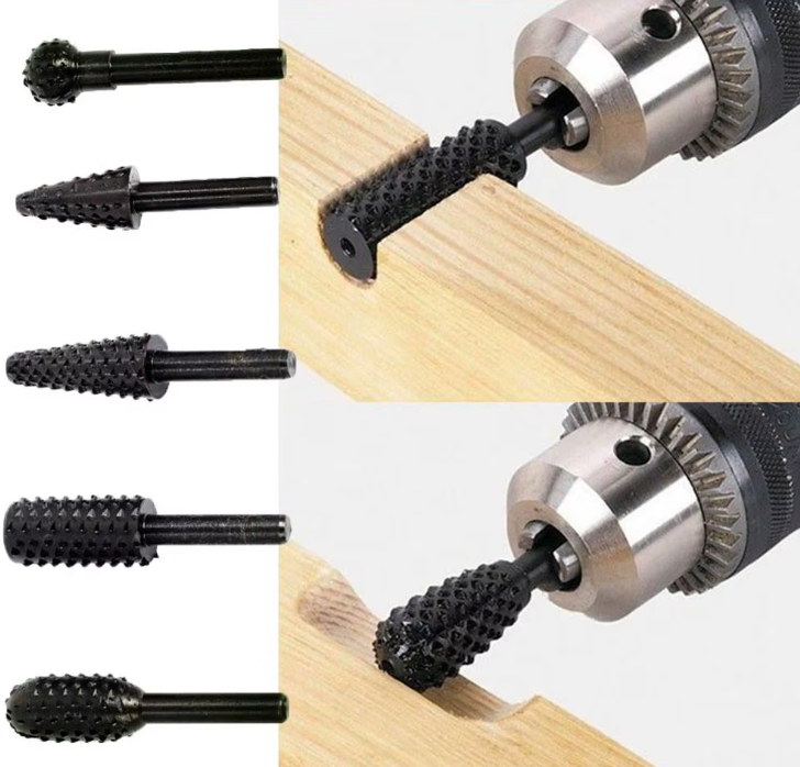 WIDEEP Набор борфрез (шарошки) из высокоуглеродистой стали для деревообработки