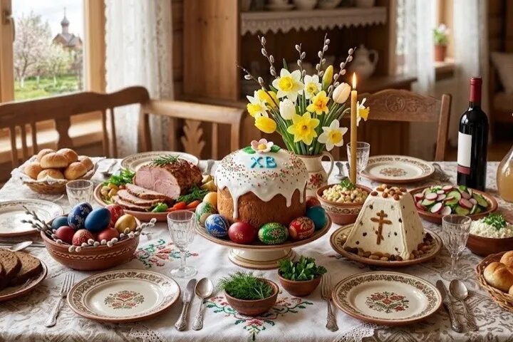    Пасхальный стол за 1 день: что приготовить, чтобы не стоять у плиты до ночи