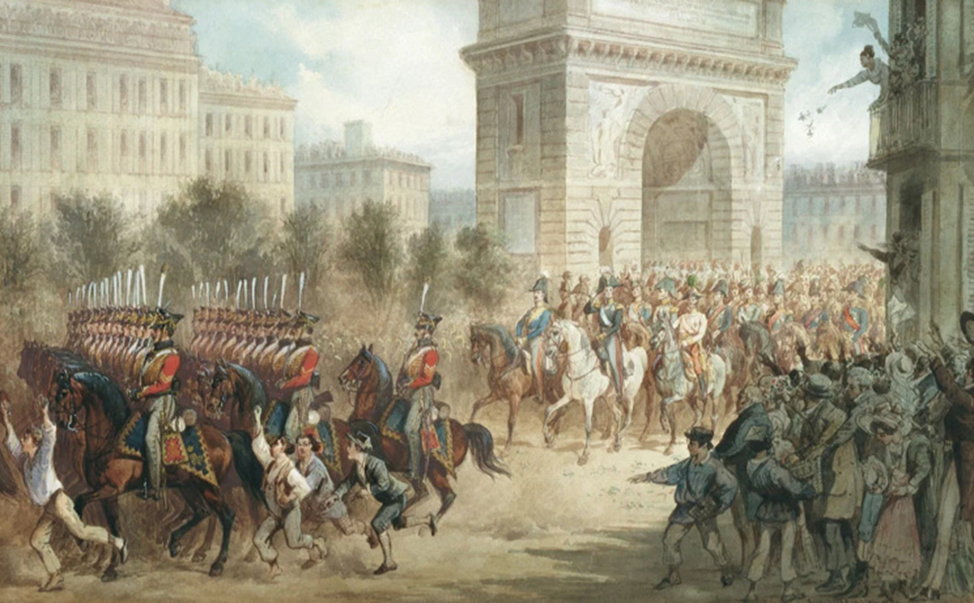 Русские казаки в Париже