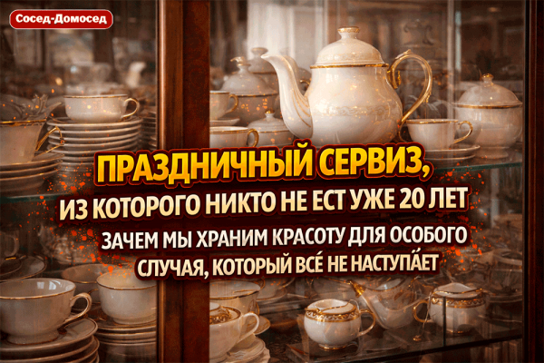 Праздничный сервиз, из которого никто не ест уже 20 лет – зачем мы храним красоту для особого случая, который всё не наступает 😄