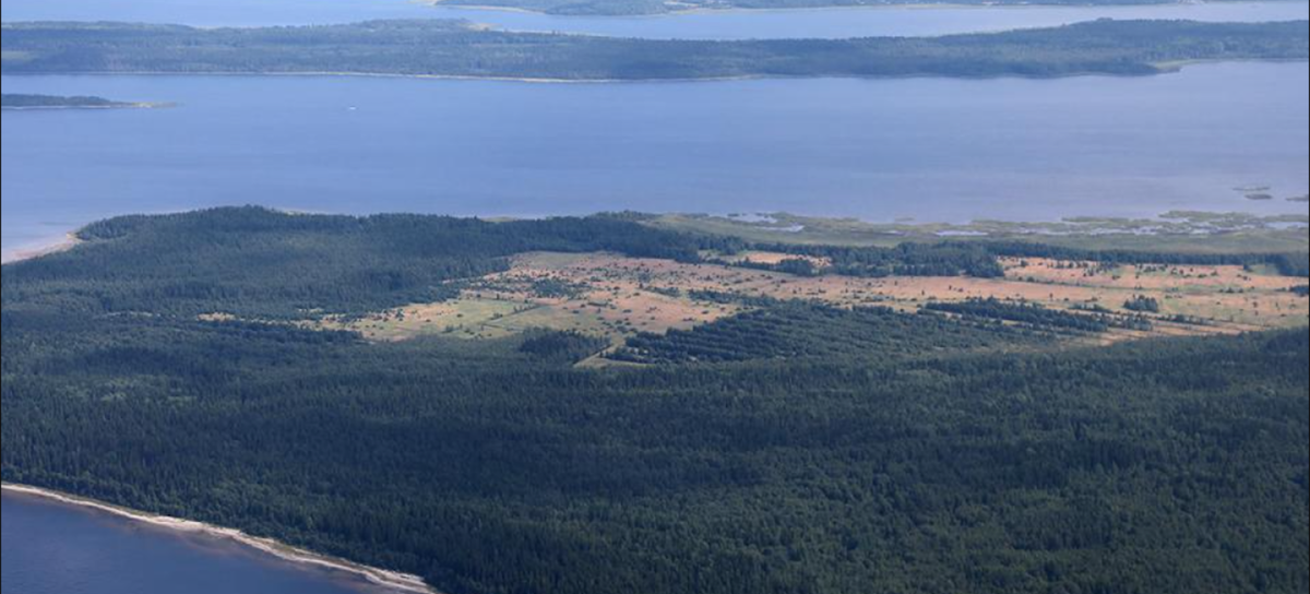 Остров Мантсинсаари в Ладожском озере, находится на пути к Валааму.
