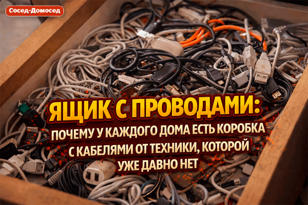 Ящик с проводами – почему у каждого дома есть коробка с кабелями от техники, которой уже давно нет 😄