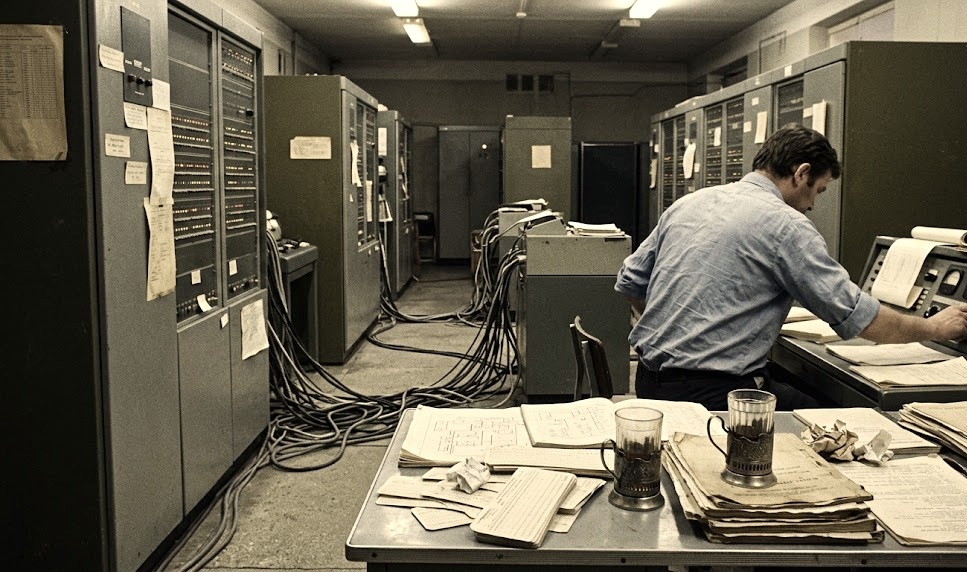 Наш вычислительный центр. Жар от техники такой, что работали в одних рубашках даже в мороз