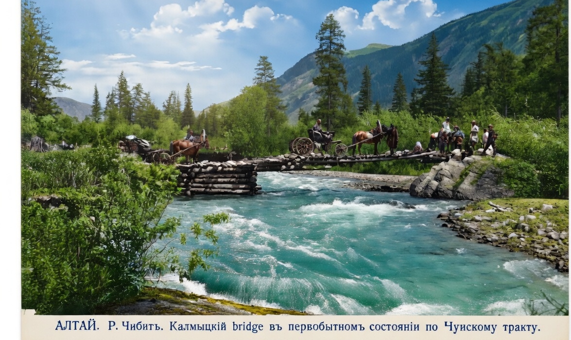 Калмыцкий мост в первобытном состоянии                                         Сергей Борисов 1907—1914 г