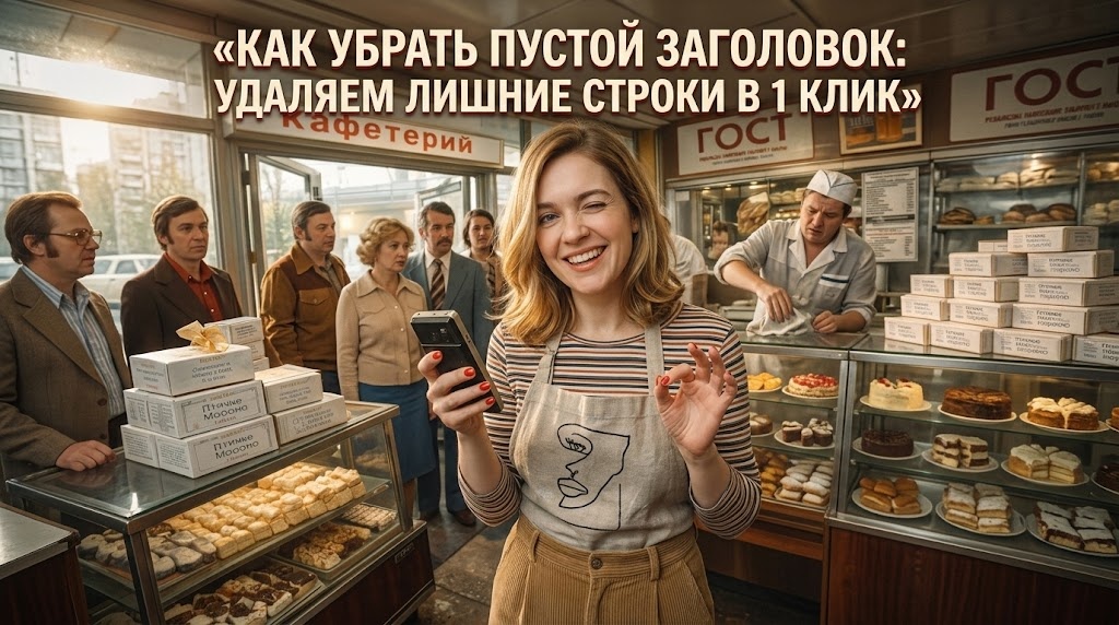    Удаляем пустые заголовки и лишние строки admin