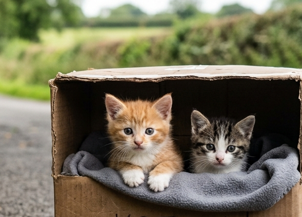5 маленьких котят оставили в коробке на дороге: все проезжали мимо, кроме одного человека