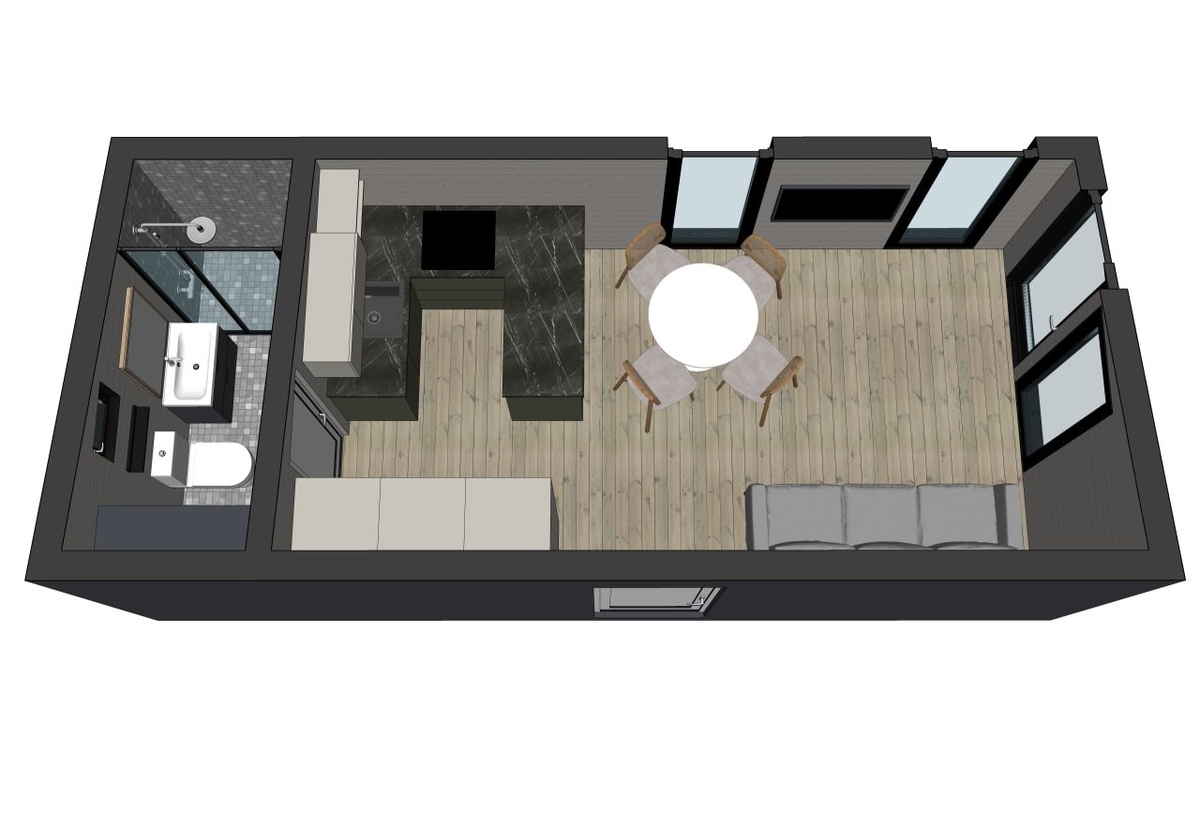 Планировка модульной пристройки