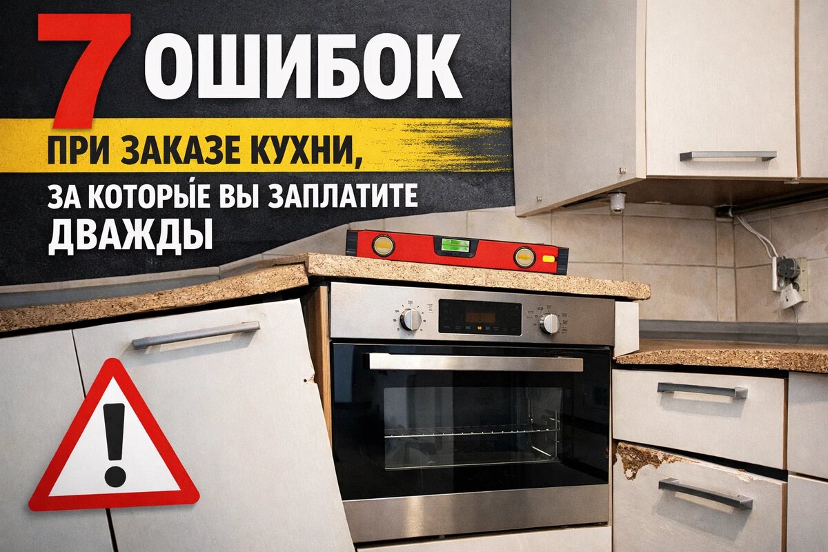 7 ошибок при заказе кухни, за которые вы заплатите дважды