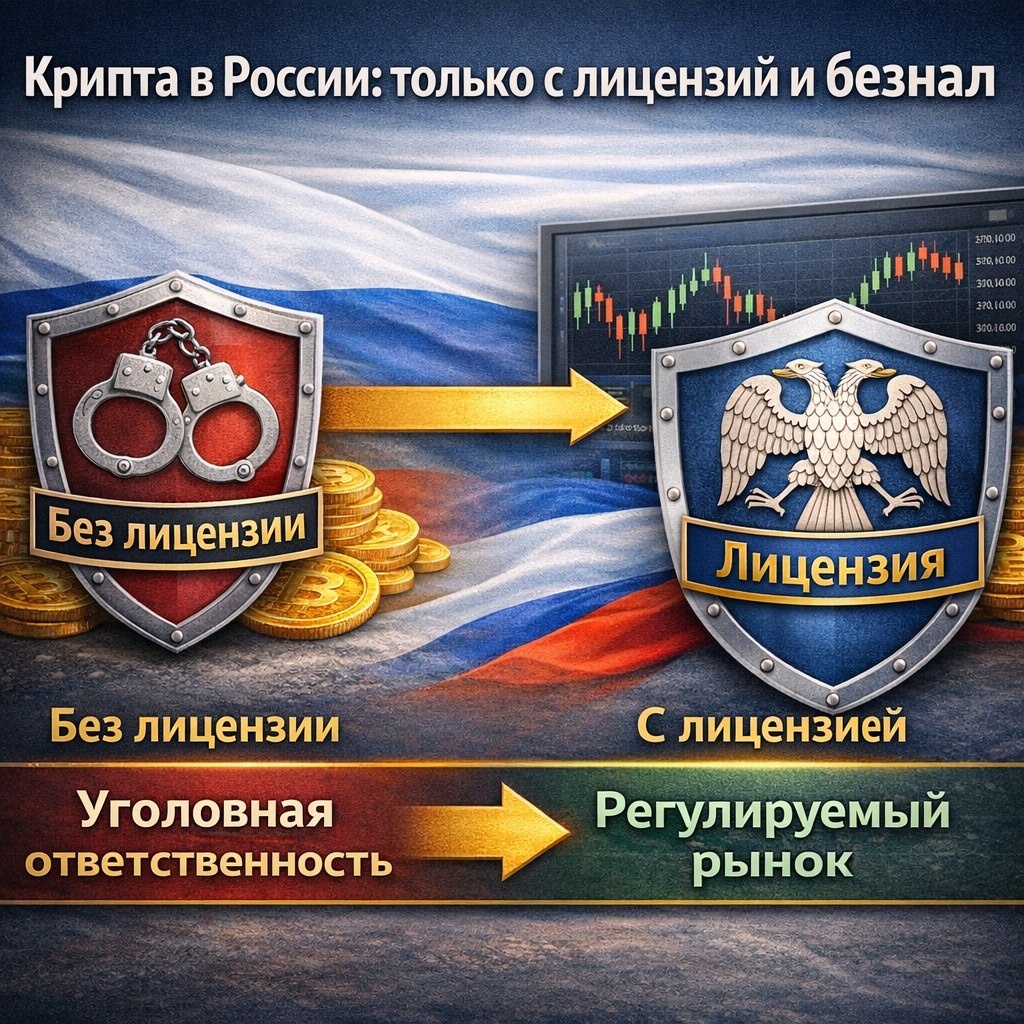 Крипта в России: только с лицензией и безнал