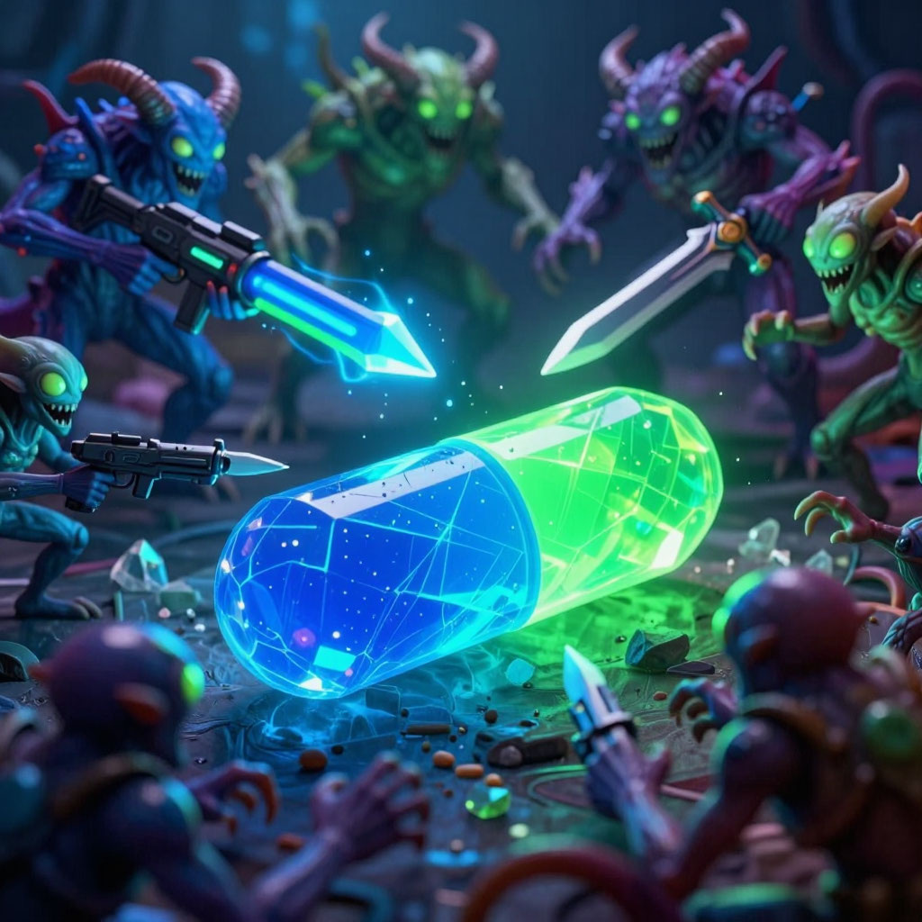 Оружие борьбы  пираты радостно передают друг другу. Ихображение создано нейросетью Алиса AI