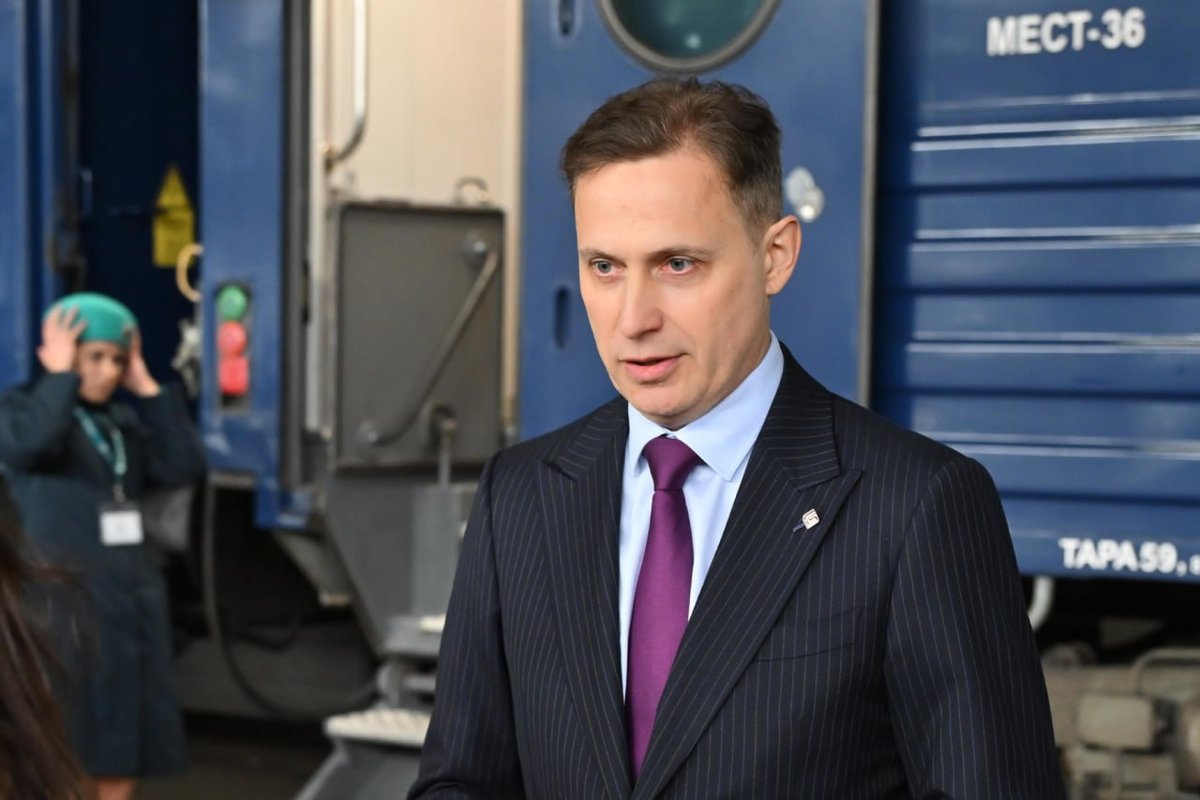 Гендиректор ГСЭ Александр Ганов на презентации АИС МСПВ в депо Москва-Киевская-Пассажирская. Источник: Гранд Сервис Экспресс