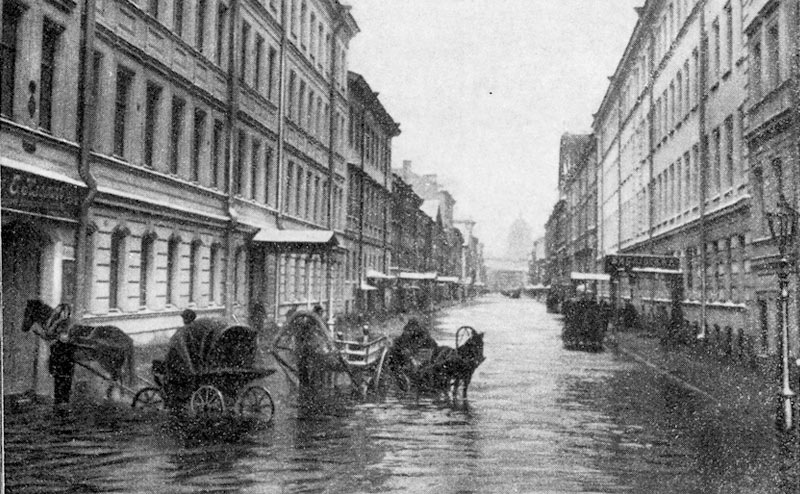 «Большая Подъяческая в наводнение 25 ноября 1903 года». Фото. Автор неизвестен
