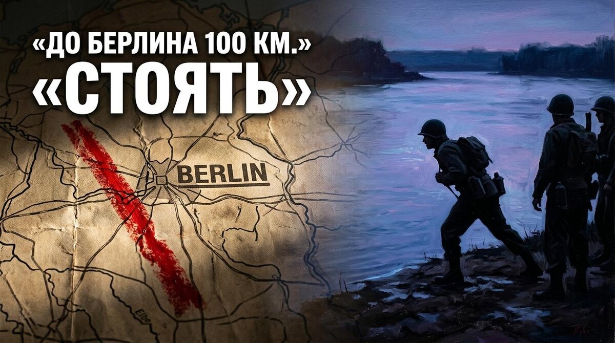 Апрель 1945. До Берлина — 100 километров. Американцы получили приказ стоять. Историческая визуализация