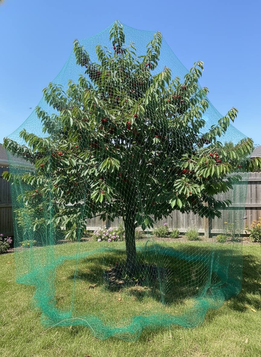 Сетка от птиц на дерево