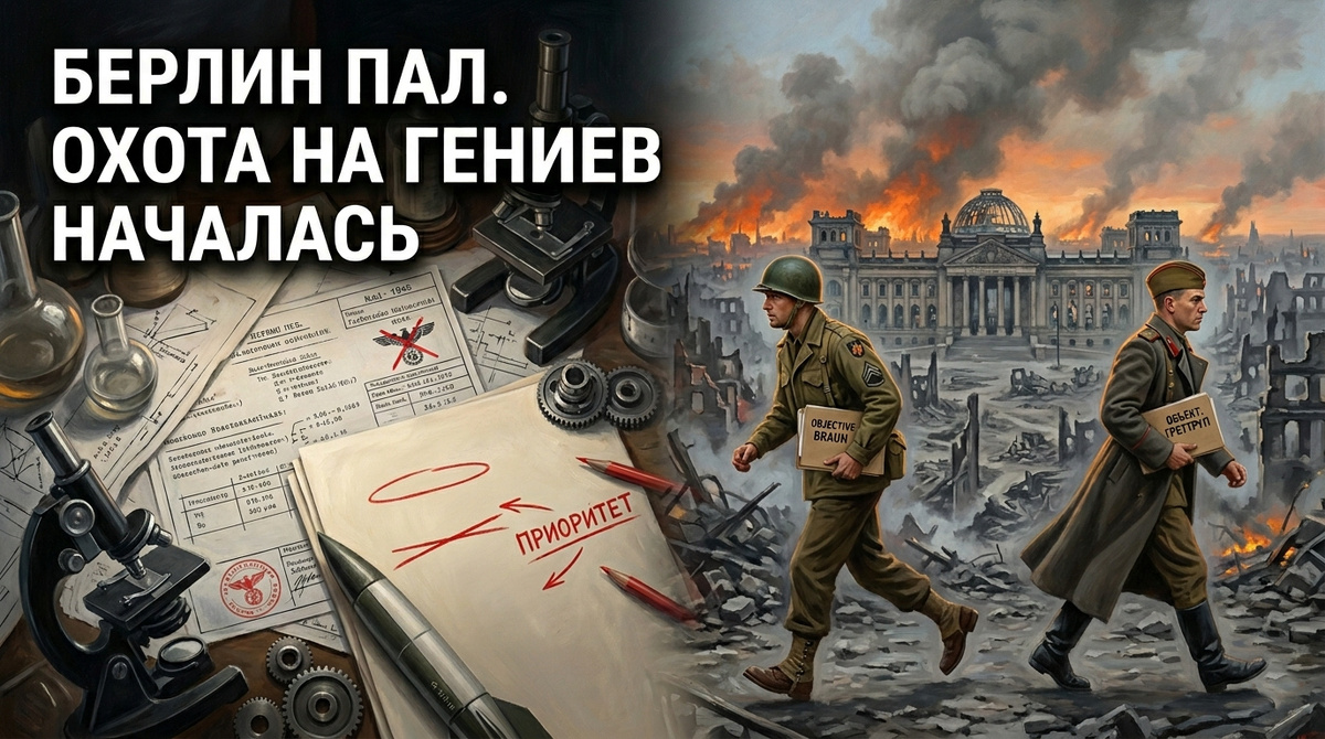 Берлин, май 1945. Война закончилась. Охота за немецкими учёными — только началась. Историческая визуализация