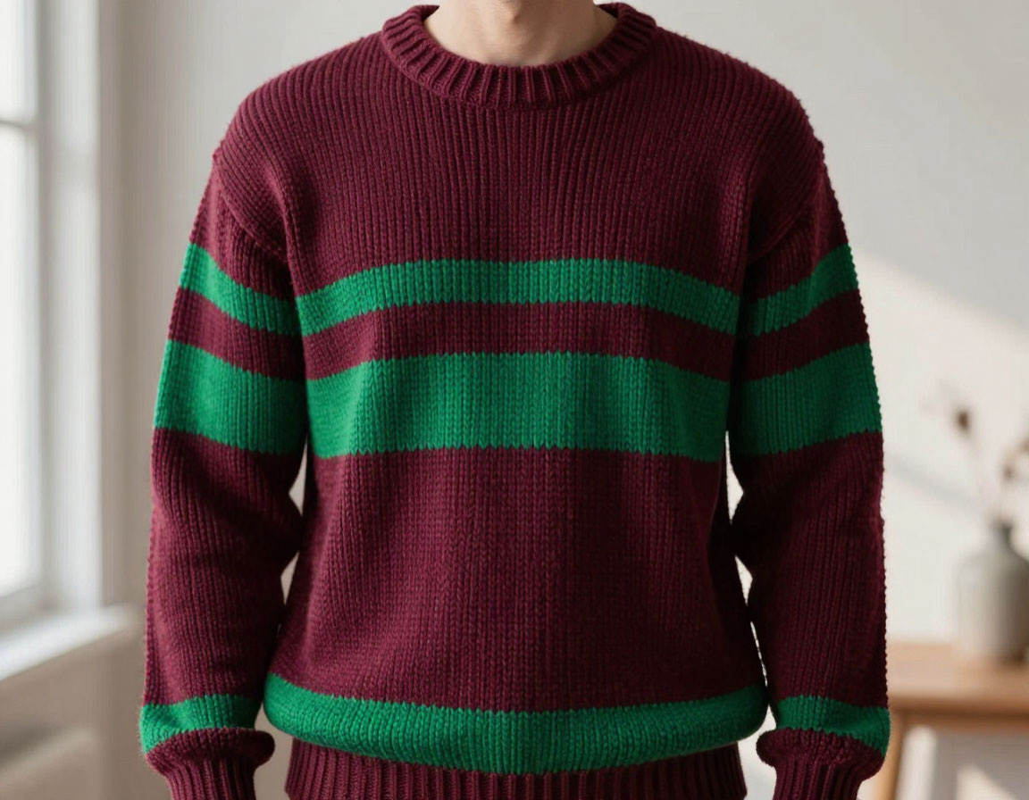 Мужской джемпер на спицах.