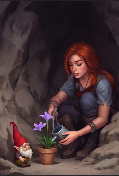 Пещера. Гном. Кристалия