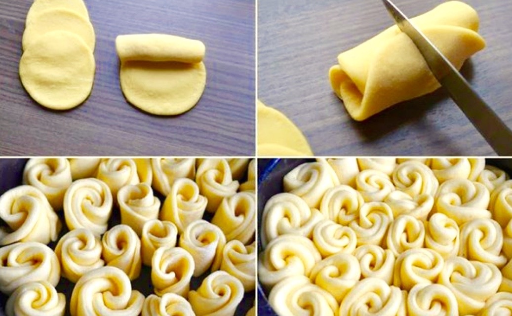 Формовка розочек.