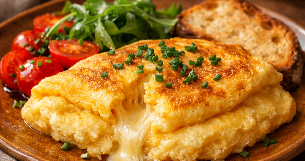 Добавляю в омлет не молоко, а 1 ложку этого — он не оседает и получается пышным как суфле