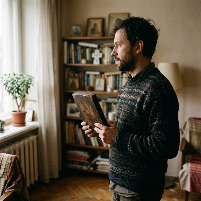    Помогите правильно расположить иконы в домашнем иконостасе