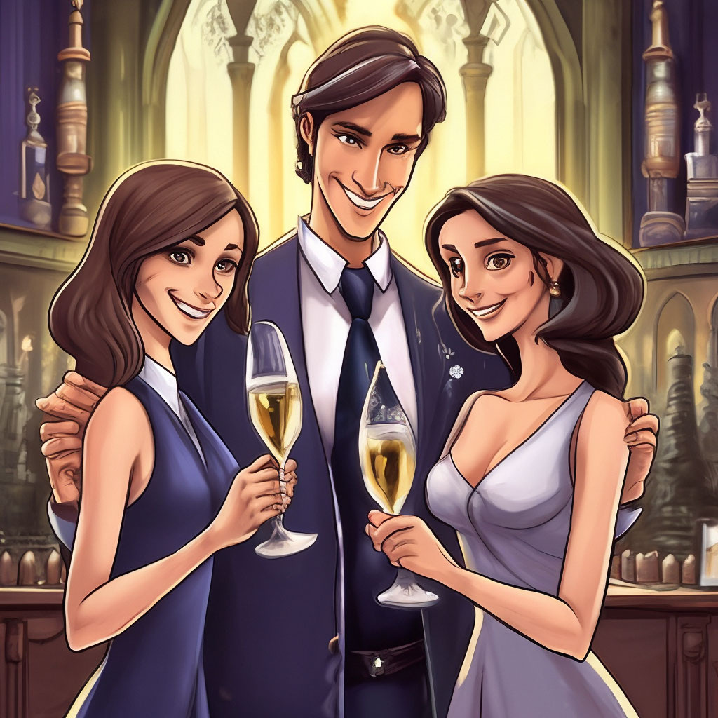 Рисунок из соцсетец. Привёл вторую жену.