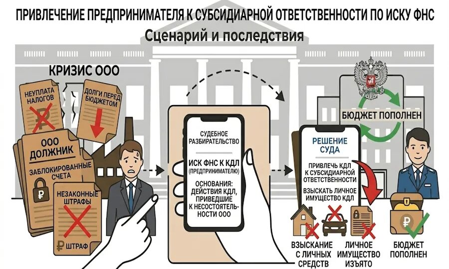 Привлечение налоговой к субсидиарной ответственности: защита активов