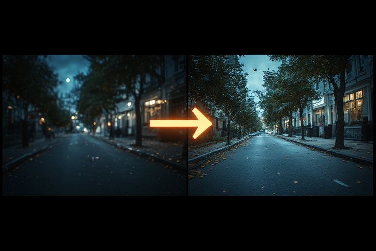 Было / Стало. Нейросеть дорисовала детали, которых не было на исходном кадре