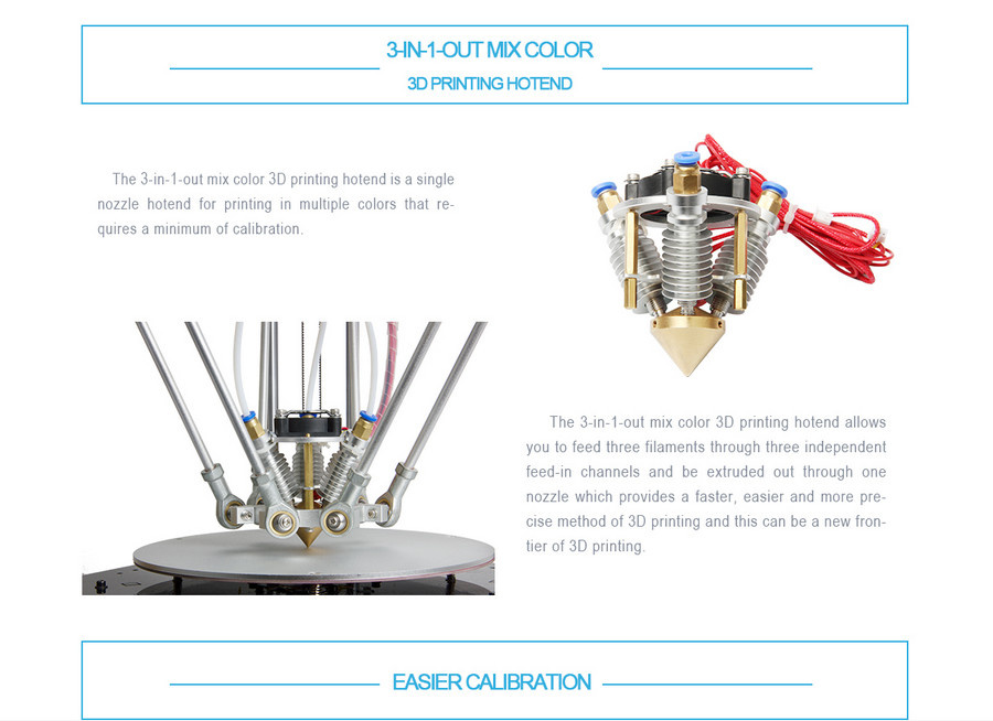 Экструдер 3Д принтера Geeetech Rostock 301