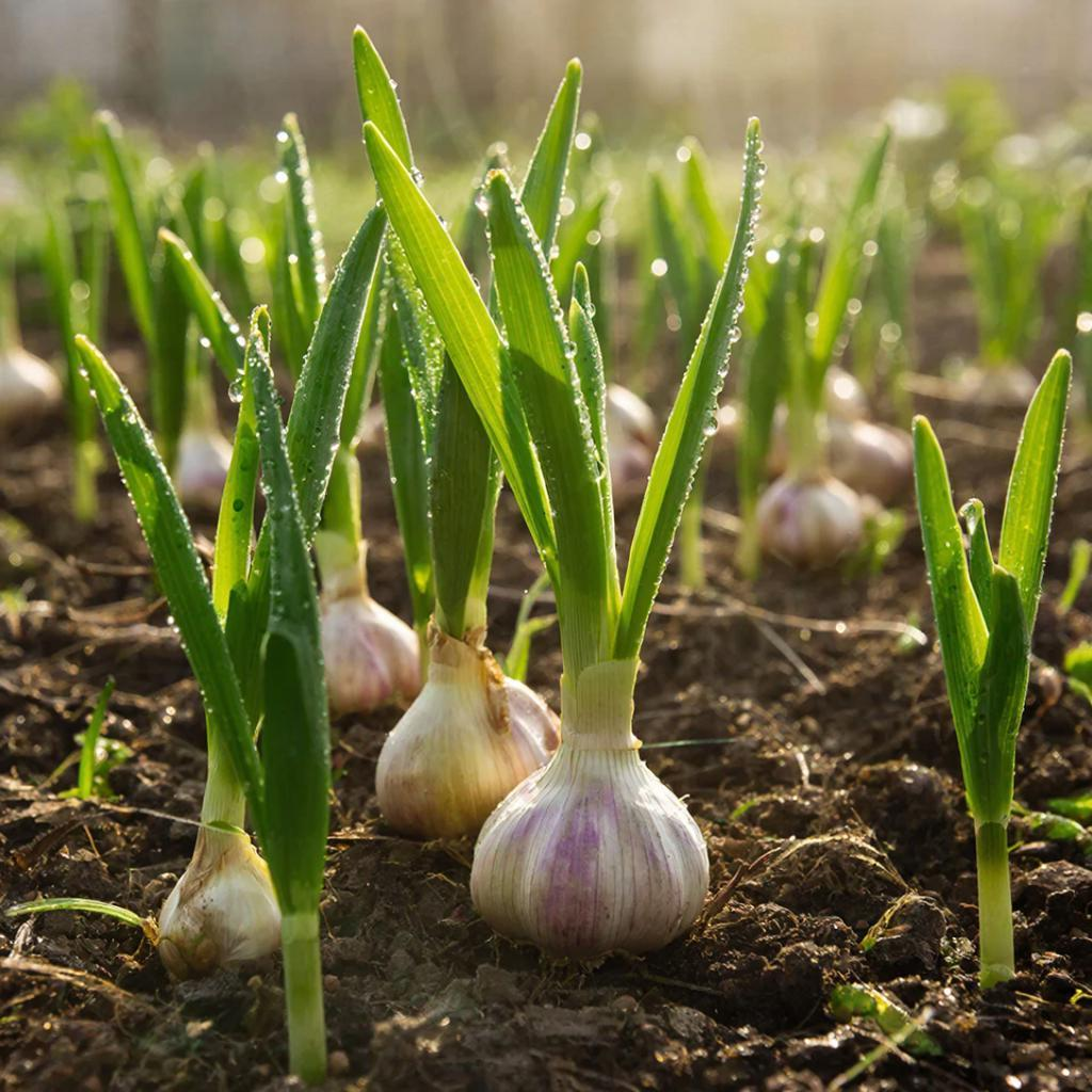 Чем подкормить чеснок весной